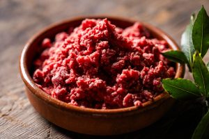 Organic beef mince at Launceston Farm